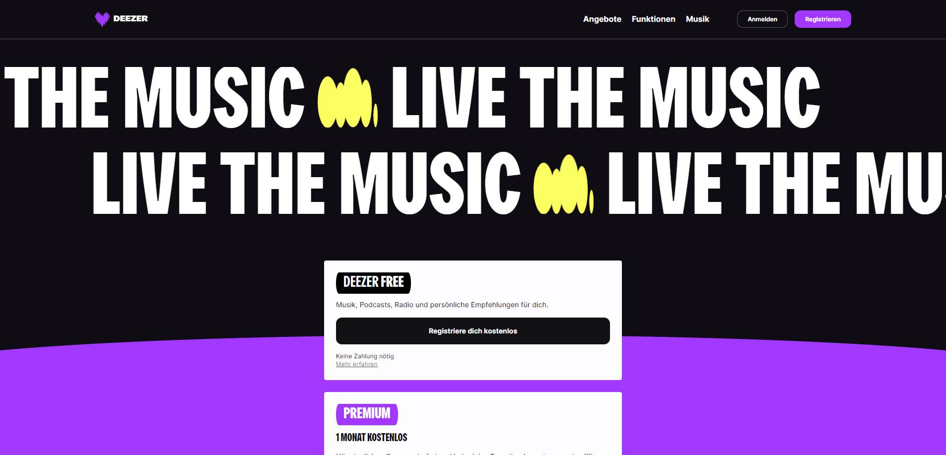 Deezer Vorschau